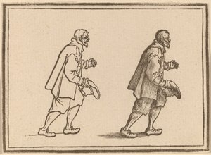 Contadino con cappello in mano da Edouard Eckman after Jacques Callot
