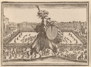 Piazza Santa Croce, Firenze da Edouard Eckman after Jacques Callot