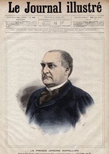 Jerome Bonaparte detto Plon (1822-1891) - Incisione di Navellier in "The Illustrous Journal" del 1891 da Edouard Felicien Eugene Navellier