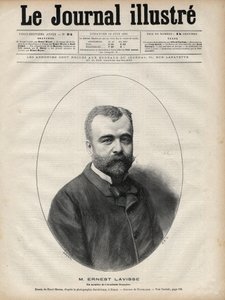 Ritratto di Ernest Lavisse (1842-1922), storico e accademico francese - Incisione di Navellier in 