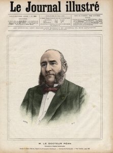 Ritratto di Jules Emile Pean (1830-1898), chirurgo francese - Incisione di Navellier in 