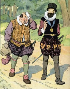 Re Enrico IV (1553-1610) e Carlo II Duca di Mayenne (1554-1611) Illustrazione di Edouard Zier in 