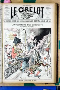 Copertina di "Il Grelot", numero 992, Satirico in B&N