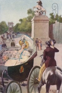 Sembravo un fiore sotto il mio parasole foderato di seta bianca da Edouard Henri Avril
