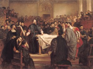 Andreas Vesalius (1514-64) a Padova, 1859 da Edouard Jean Conrad Hamman