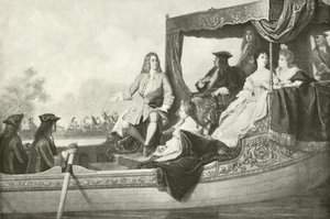 Concerto sul fiume di Handel per Giorgio I (incisione) da Edouard Jean Conrad Hamman