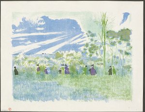 Across the Fields, terza lastra di Paesaggi e Interni da Édouard Jean Vuillard