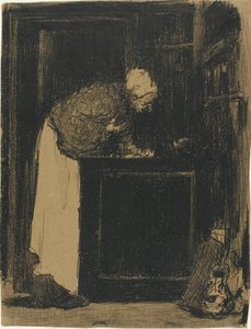 Donna anziana ai fornelli da Édouard Jean Vuillard