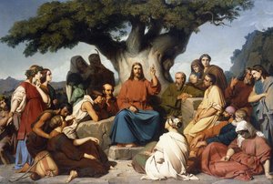 Sermone di Gesù Cristo sulla Montagna da Edouard Louis Dubufe