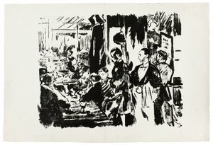 Al caffè (tavola inedita) da Édouard Manet