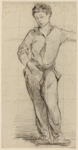 Giovane uomo in piedi (Léon Leenhoff) (recto), 1864-65 da Édouard Manet