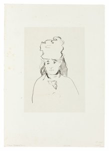 Berthe Morisot in silhouette da Édouard Manet