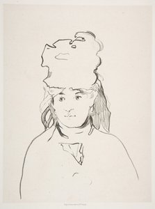 Berthe Morisot in silhouette, 1872-74, pubblicato 1884