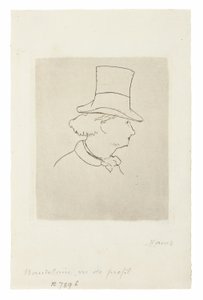 Charles Baudelaire, di profilo II da Édouard Manet