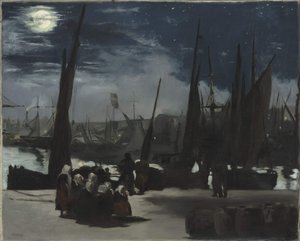 Chiaro di luna sul porto di Boulogne, 1869 da Édouard Manet