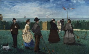 Il gioco del croquet a Boulogne. Circa 1871