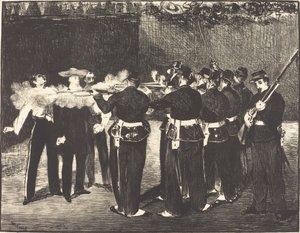Morte di Massimiliano a Queretaro da Édouard Manet