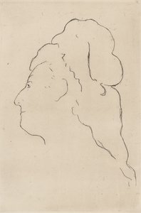 Eva Gonzales, profilo rivolto a sinistra, 1870 da Édouard Manet