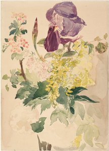 Composizione floreale con iris, laburno e geranio, 1880 da Édouard Manet
