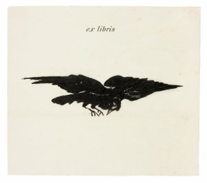 Corvo volante: ex libris, da Il Corvo (Le Corbeau)