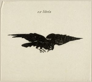 Corvo volante: ex libris, da Il Corvo (Le Corbeau)