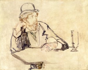 George Moore al caffè da Édouard Manet