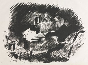 Illustrazione per Il Corvo di Edgar Allan Poe