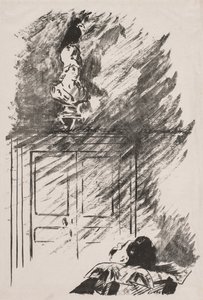 Illustrazione per Il Corvo di Edgar Allan Poe