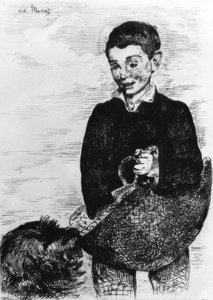 Ragazzo con cane da Édouard Manet