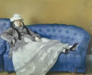Madame Manet su un divano blu, 1874 da Édouard Manet