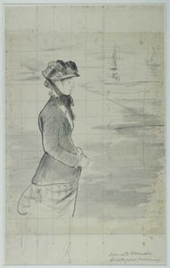 Annabel Lee in piedi vicino al mare, circa 1881 da Édouard Manet