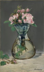 Rose muschiate in un vaso da Édouard Manet