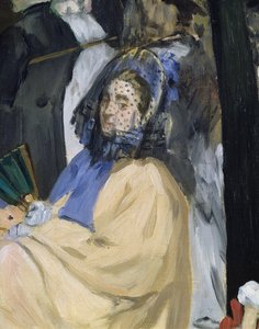 Musica nei Giardini delle Tuileries (dettaglio di una donna velata)