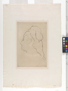 Profilo di Eva Gonzales girata a sinistra da Édouard Manet
