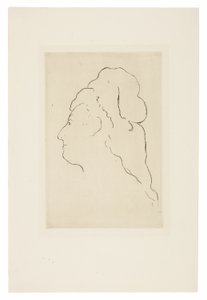 Profilo di Eva Gonzales, girata a sinistra da Édouard Manet