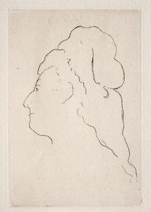 Profilo di Eva Gonzales girato a sinistra, c. 1869 da Édouard Manet