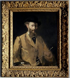Autoritratto con tavolozza. Dipinto di Edouard Manet (1832-1883) 1879 Collezione privata