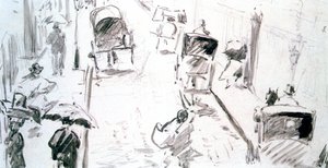 Scena di strada, c1850-c1883 da Édouard Manet