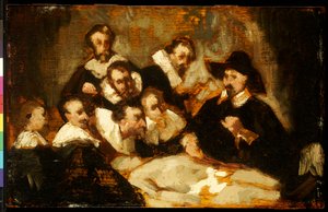 La lezione di anatomia, dopo Rembrandt, c.1856 da Édouard Manet