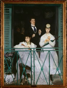 Il balcone (ritratti di Berthe Morisot, Fanny Claus, Antoine Guillemet e Leon Leenhoff) da Édouard Manet