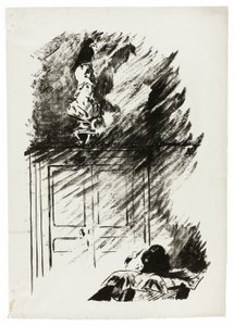 Il corvo sul busto di Pallade ("Appollaiato su un busto di Pallade..."), da Il corvo da Édouard Manet