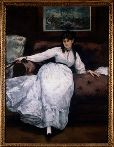 Il riposo (Ritratto della pittrice Berthe Morisot su un divano) da Édouard Manet