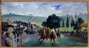 Le corse a Longchamp da Édouard Manet
