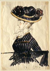 Donna con grande cappello da Édouard Manet