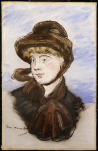 Giovane ragazza con un cappello marrone, 1882 da Édouard Manet