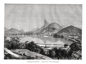 Un sobborgo di Rio de Janeiro, Brasile, XIX secolo da Edouard Riou