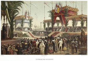 Canale di Suez. La tribuna dei sovrani, 1869 da Edouard Riou