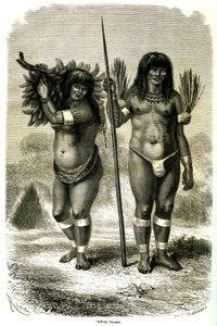 Coppia di indiani Ticuna del Perù da Edouard Riou