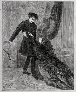 Edmond Dantès e Mercedes - Incisione di Riou, in 