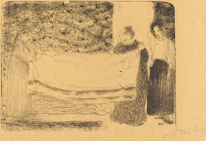 Piegare il bucato (Le pliage du linge) da Edouard Vuillard